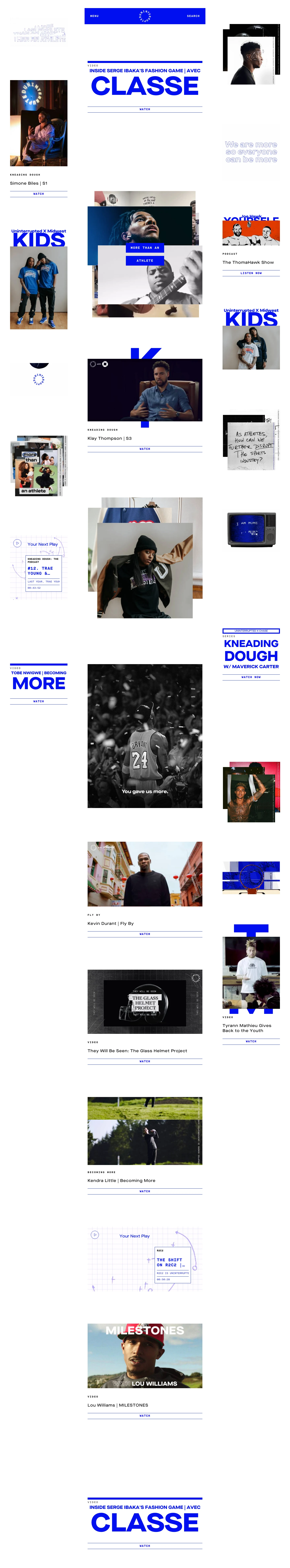 UNINTERRUPTED Landing Page Example: An athlete empowerment brand founded by @kingjames & @mavcarter.