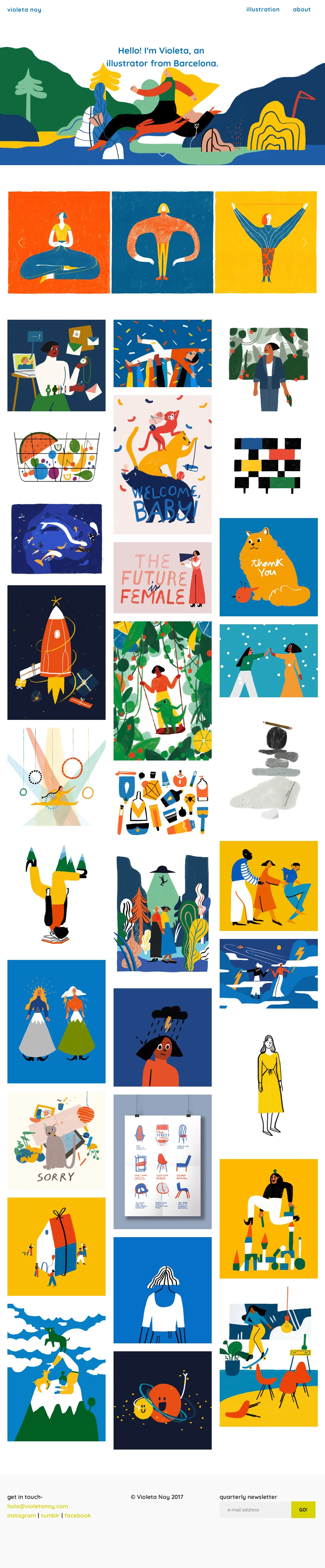 Violeta Noy Landing Page Example: An illustrator from Barcelona