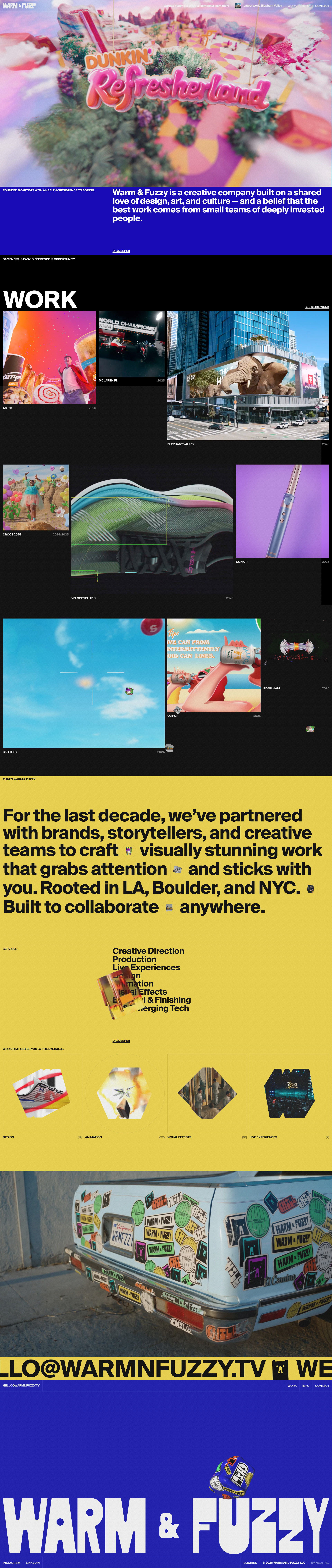 Warm & Fuzzy  Landing Page Example: A FEEL GOOD CREATIVE COMPANY