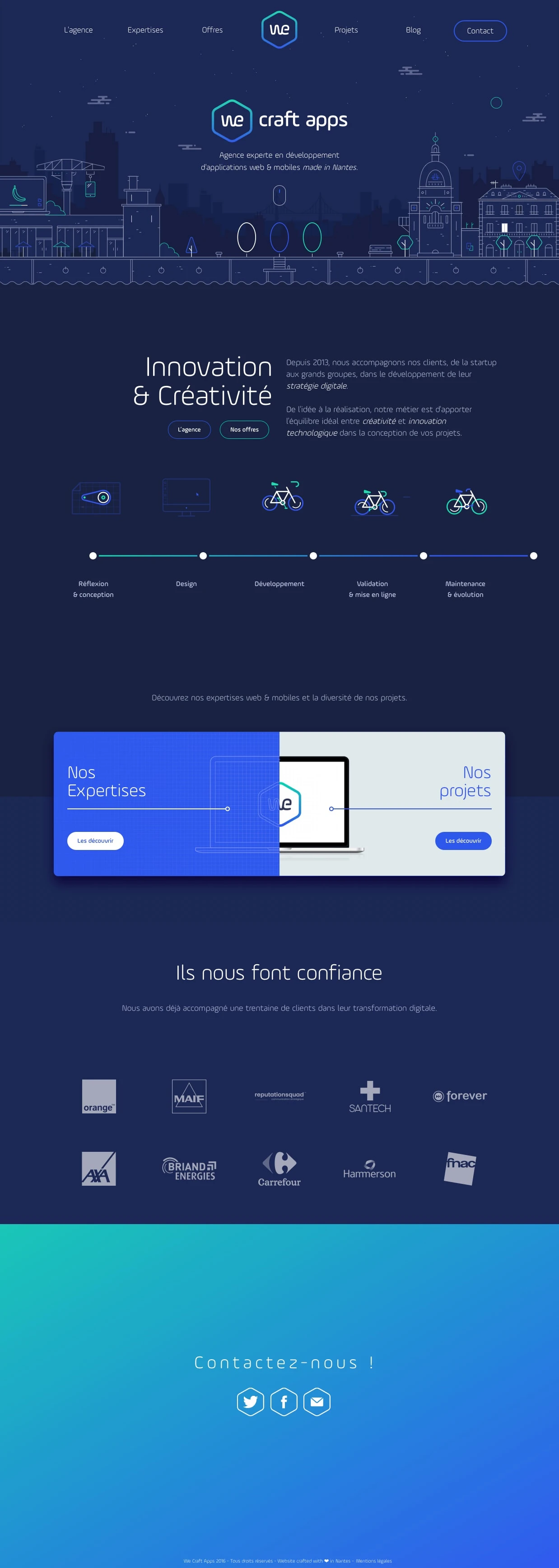 We Craft Apps Landing Page Example: Creative Agency