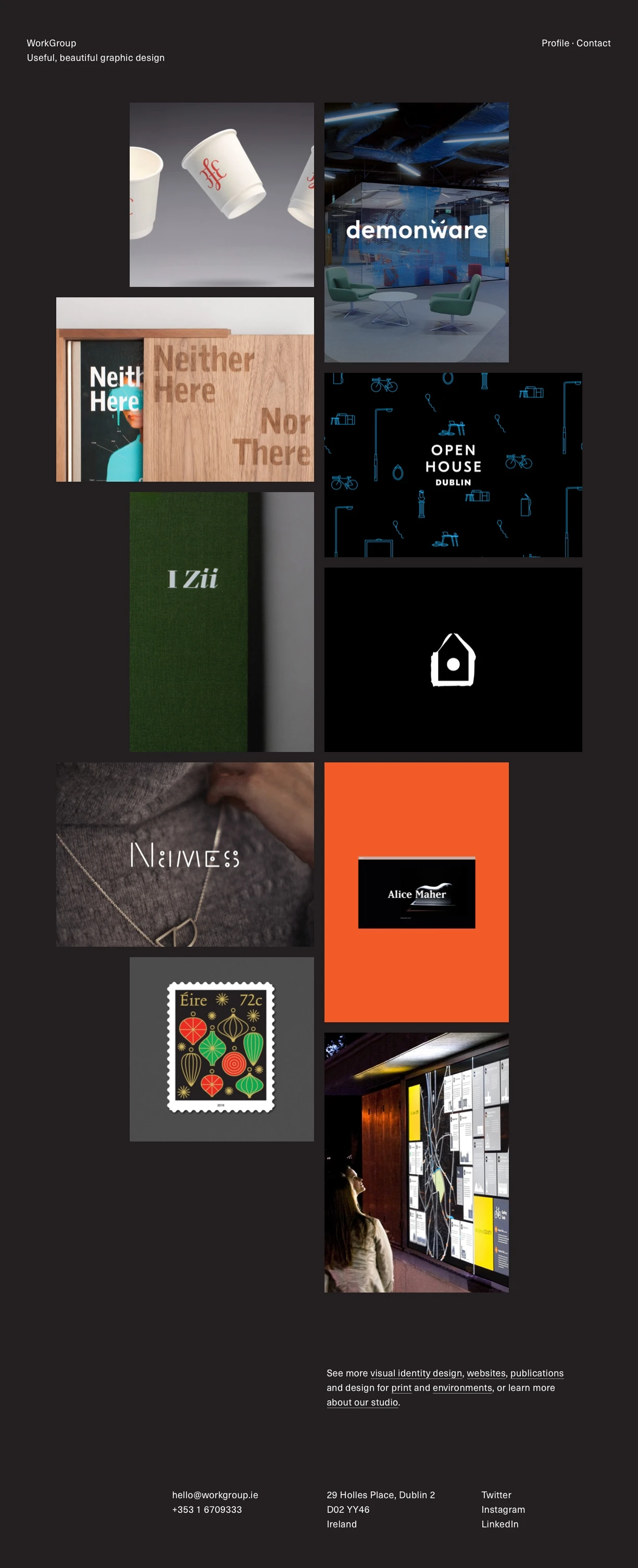 WorkGroup Landing Page Example: Useful, beautiful graphic design