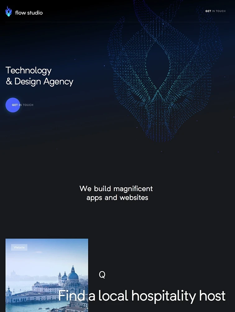 Flow Studio Landing Page Design