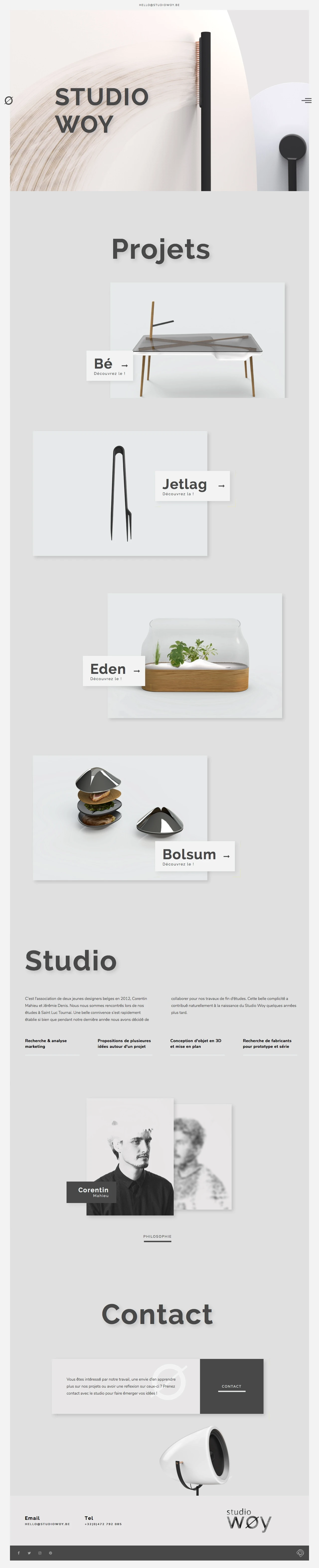 Studio Wøy Landing Page Example: Creative Designer
