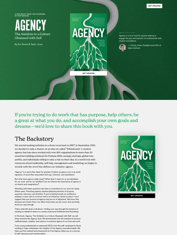 Agency Landing Page Example