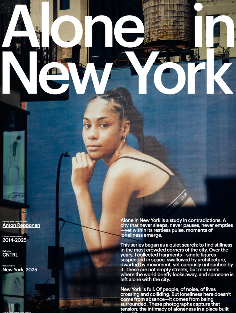 Alone in New York Landing Page Example