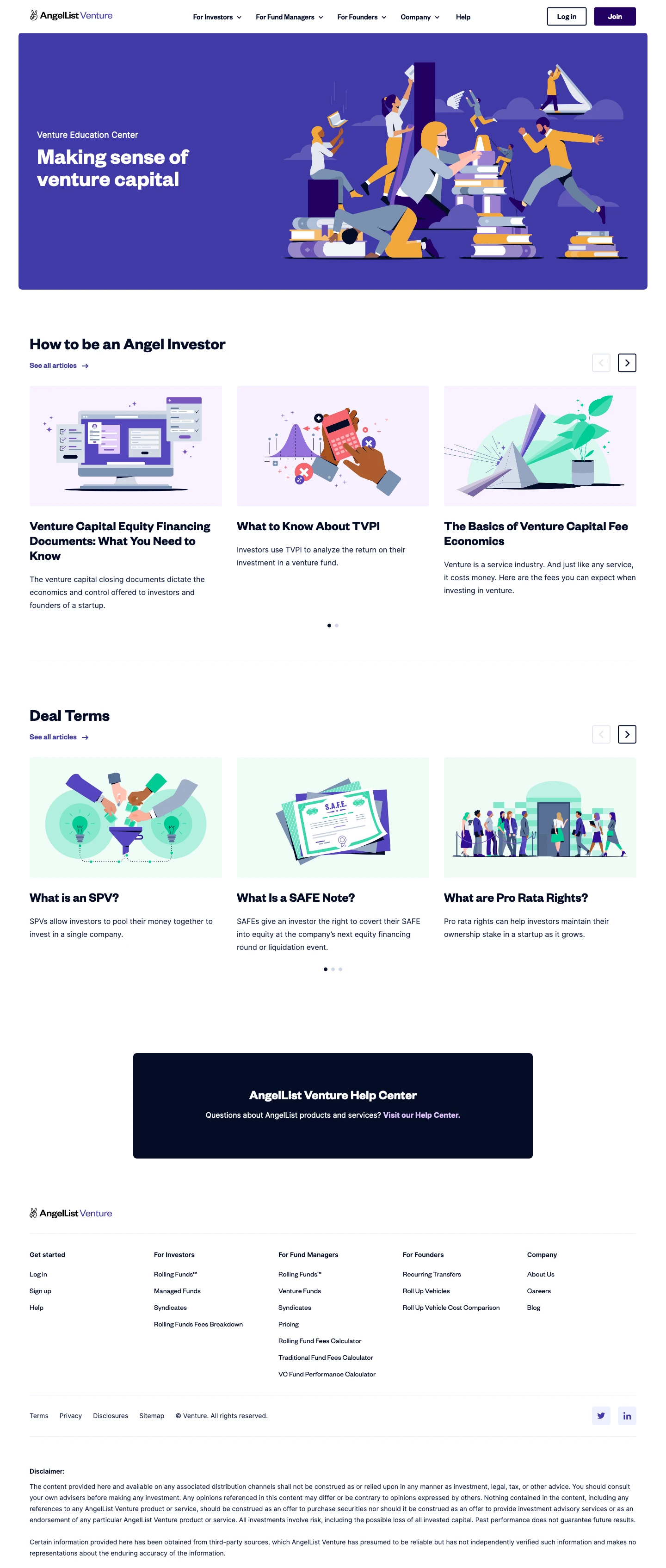 Angellist Designs AngelList Venture website design - Lapa Ninja