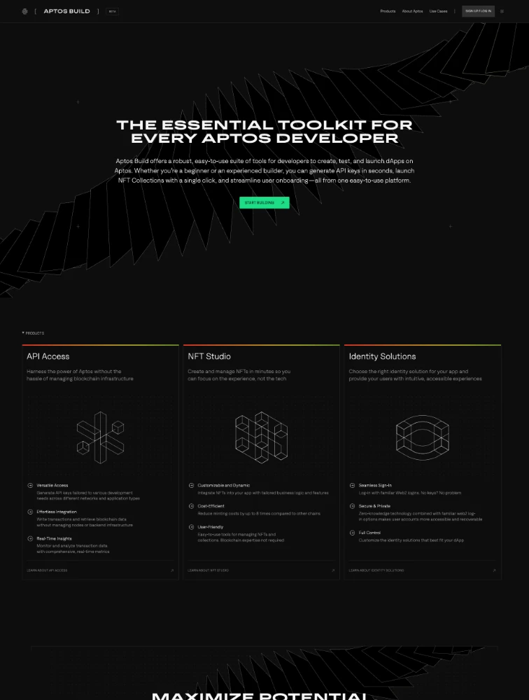 Aptos Build website design - Lapa Ninja