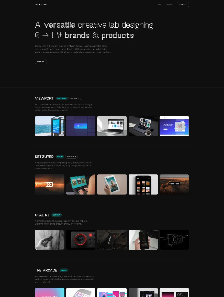 Arcade Labs Landing Page Example