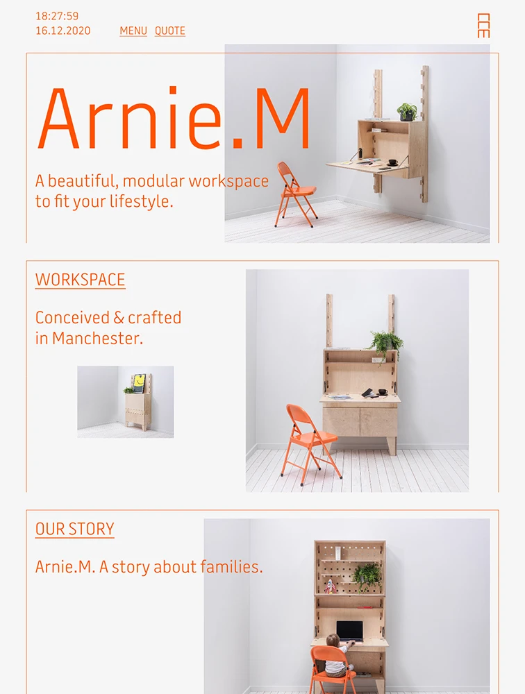 Arnie.M Landing Page Design