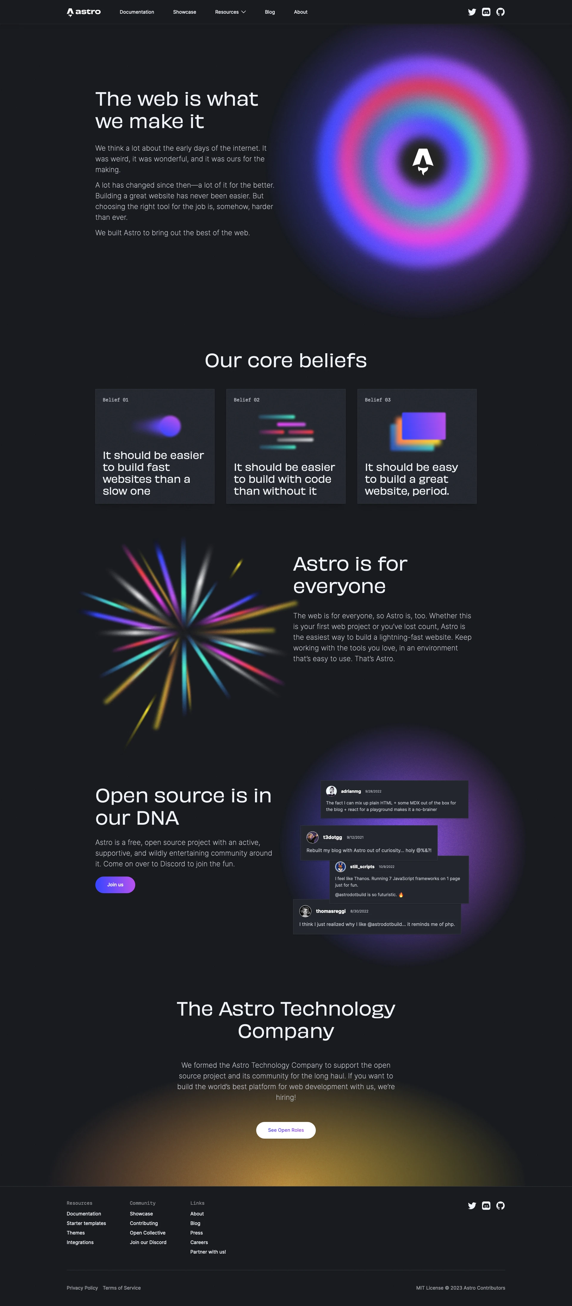Astro Landing Page Example: Astro is an all-in-one framework for building fast websites faster. Grab content from anywhere, deploy everywhere, and show the web what you've got.