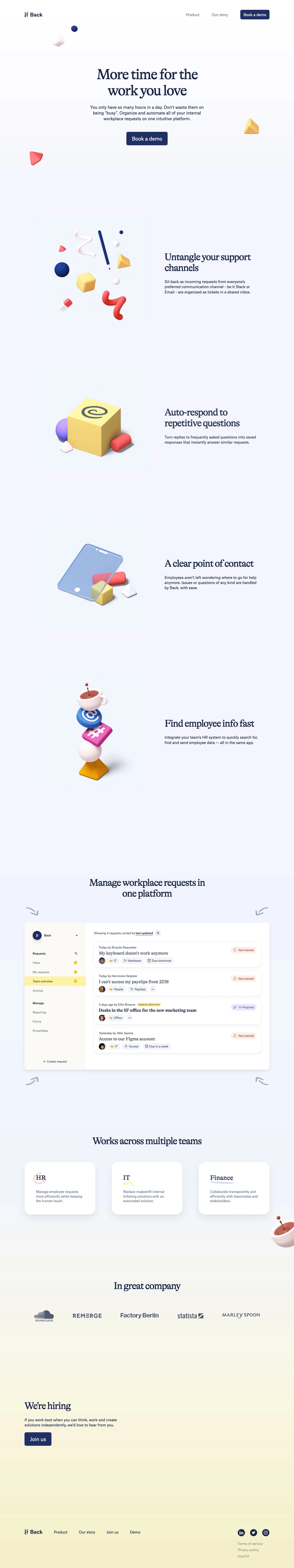 Back website design - Lapa Ninja