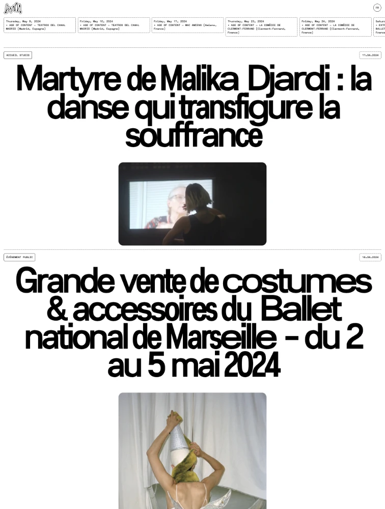 Ballet De Marseille Landing Page Example