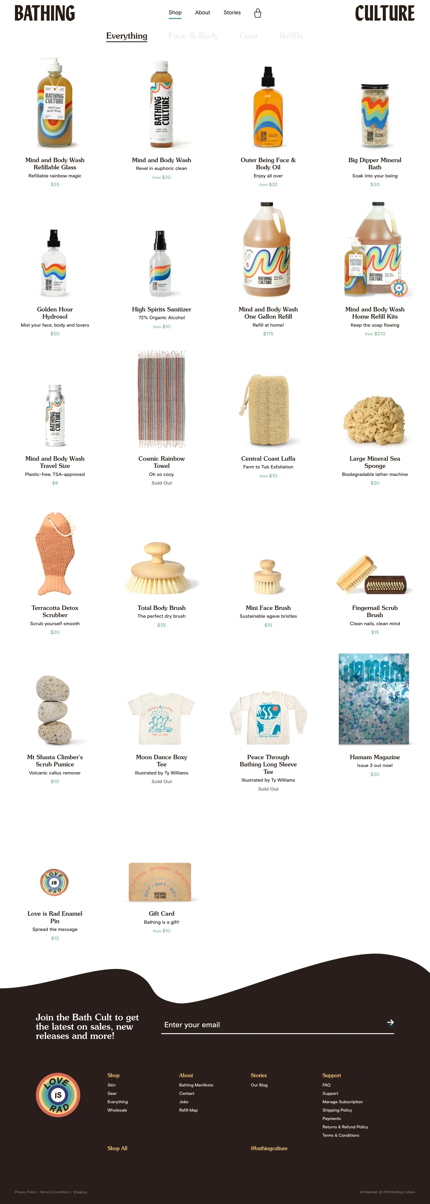 Bathing Culture Landing Page Example: Bathing Culture biodegradable bodywash your natural everyday soap!  Discover radical self care and change the way you approach showers with this organic soap.
