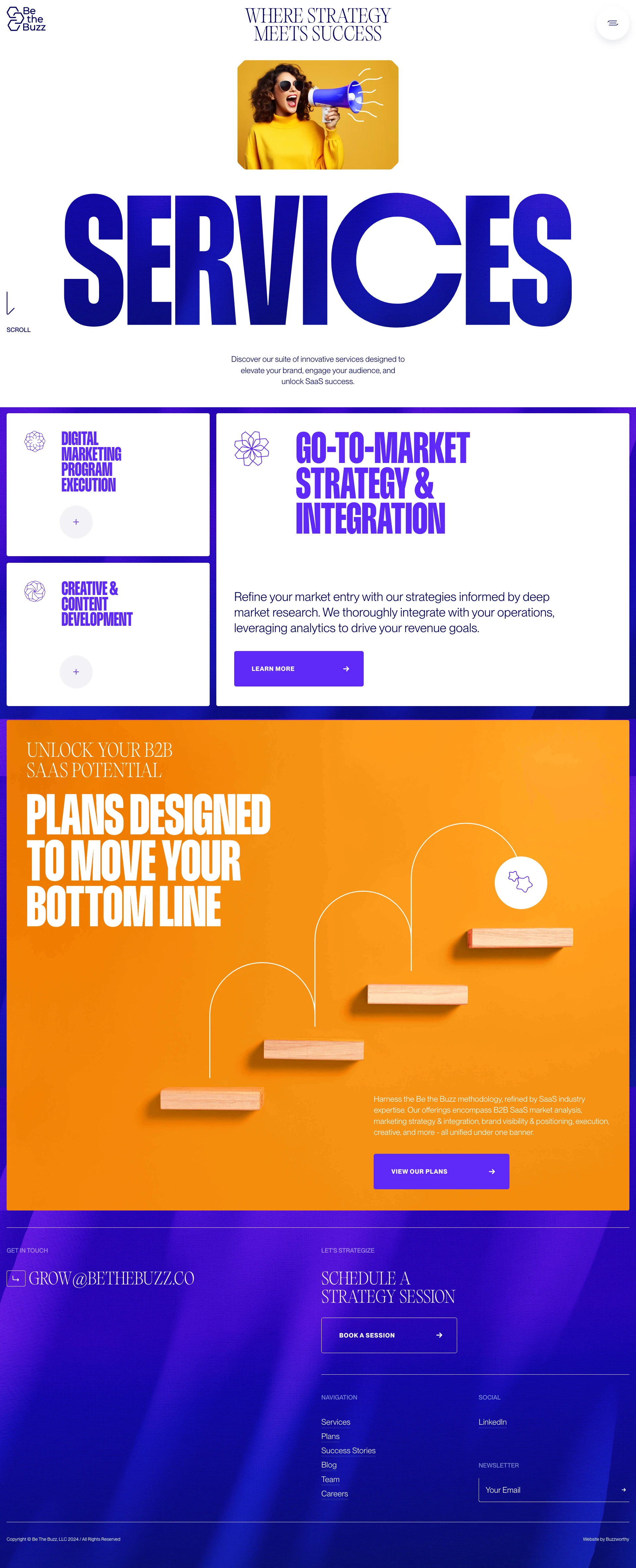 Be The Buzz Landing Page Example: Supercharge your growth journey with 'Be the Buzz' – your B2B SaaS marketing ally.