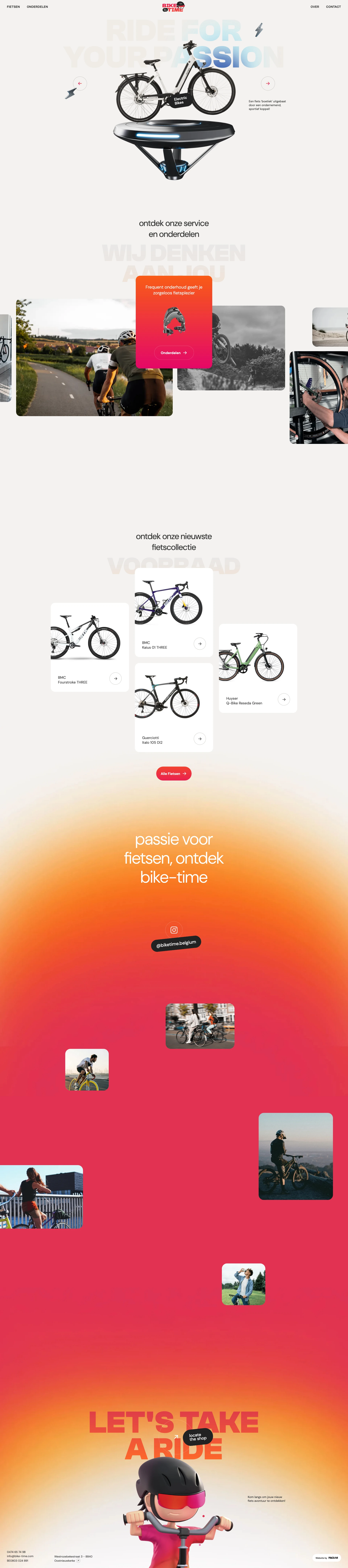 Bike Time Landing Page Example: Ride for your passion. Connecting riders with their perfect bikes.