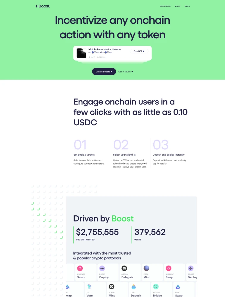 Boost Landing Page Example
