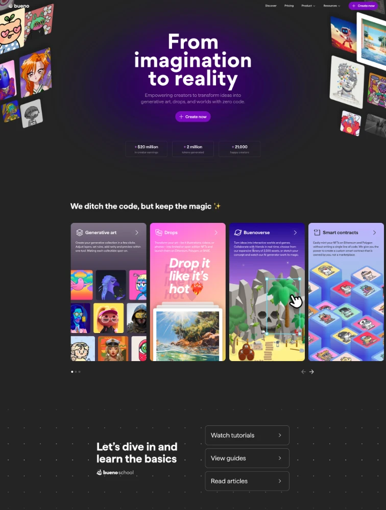 Bueno website design - Lapa Ninja