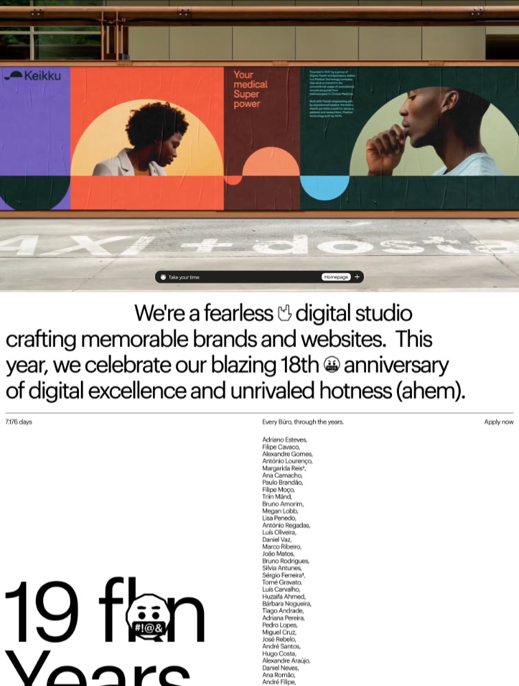 Büro Landing Page Design