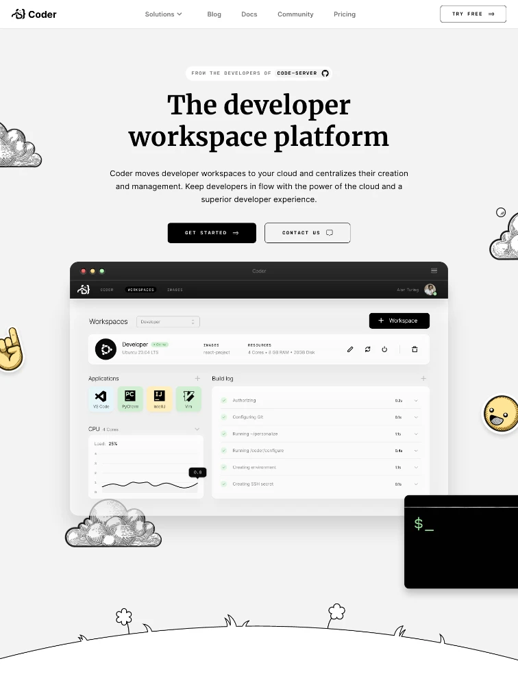 Coder website design - Lapa Ninja