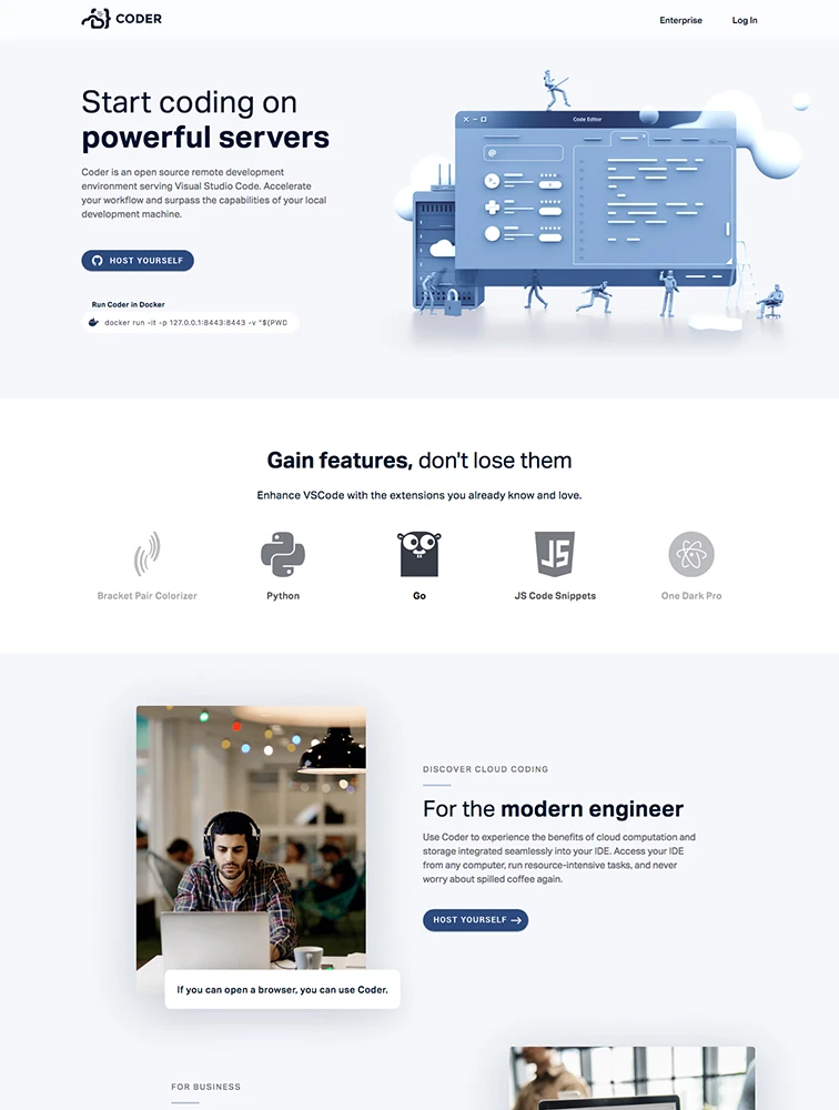Coder website design - Lapa Ninja