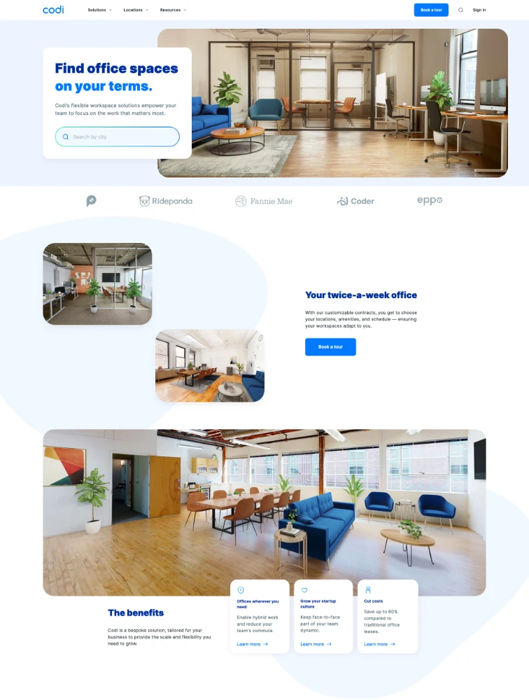 Codi website design - Lapa Ninja
