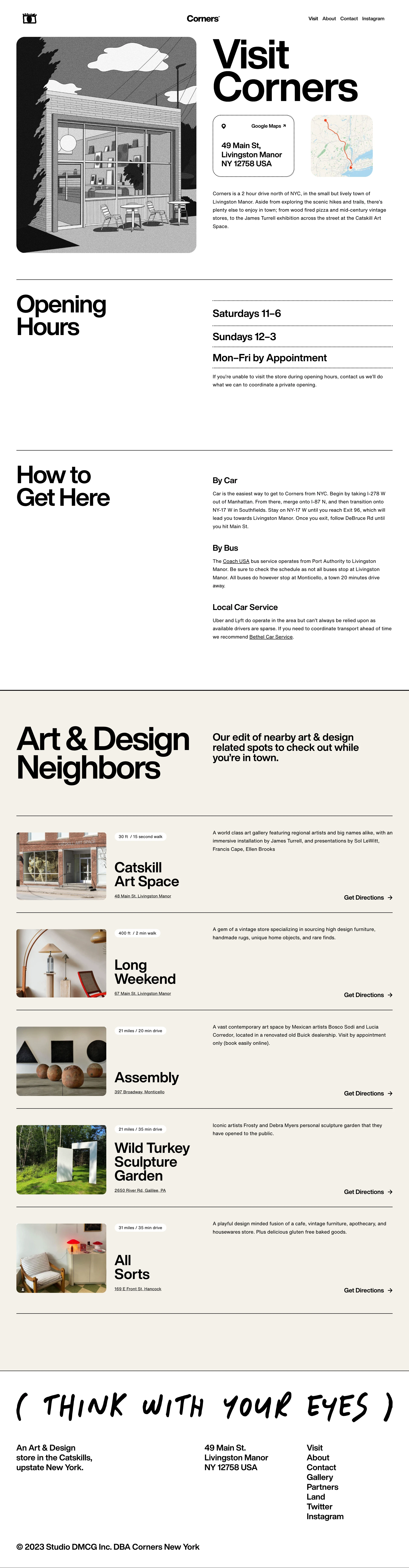 Corners Landing Page Example: An art & design store with a diverse curation of framed art, books, paper goods, design objects, and magazines from the art & design world.