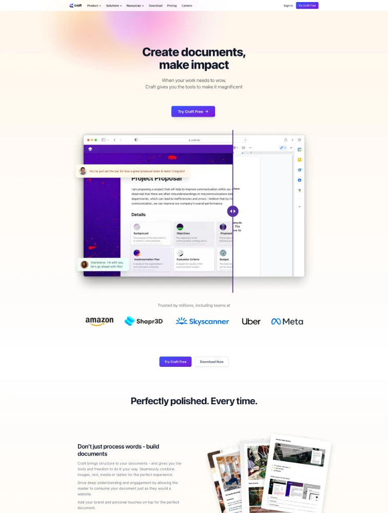 Craft website design - Lapa Ninja