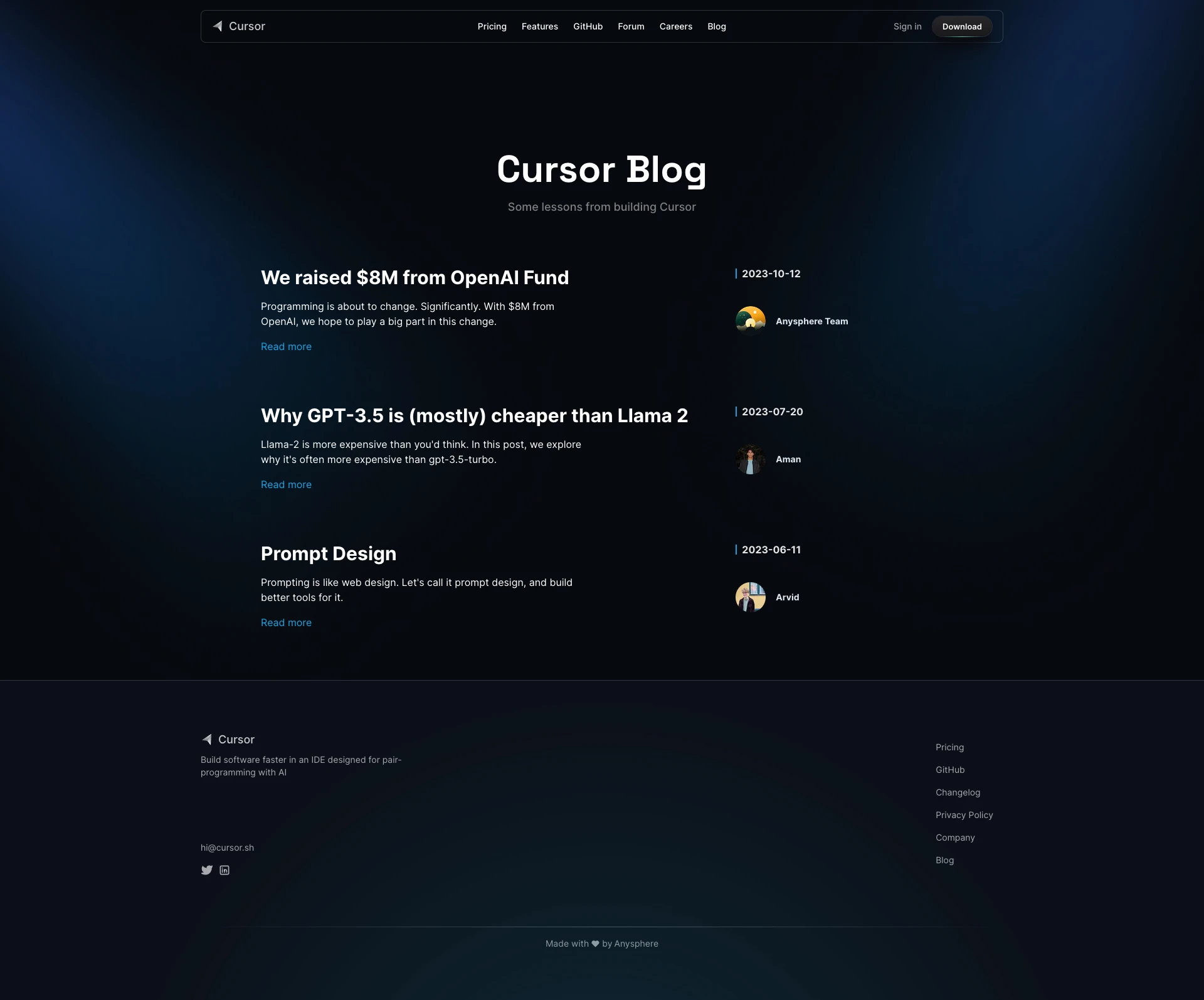 Cursor website design - Lapa Ninja