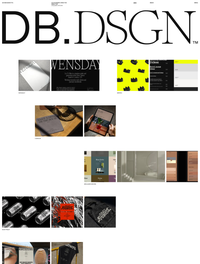 Davide Baratta Landing Page Design