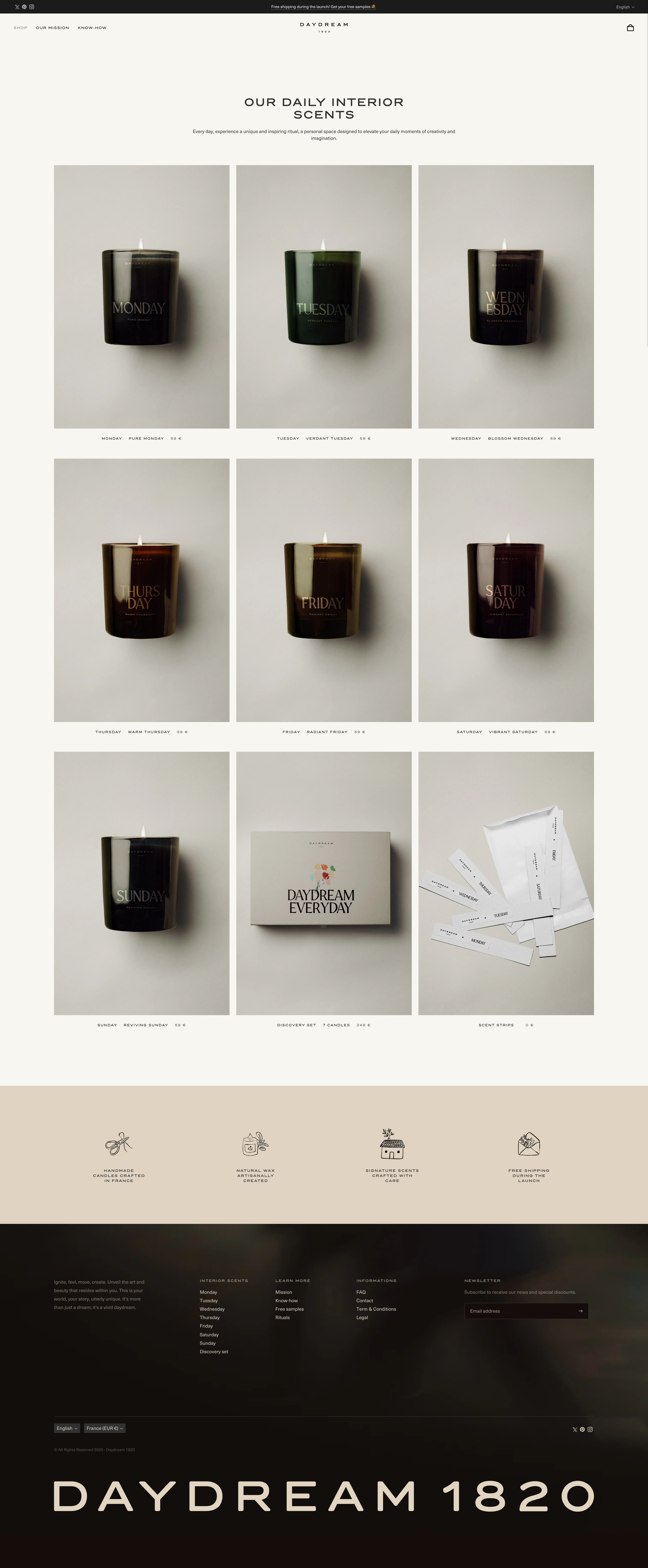 Daydream 1820 - Shop Example