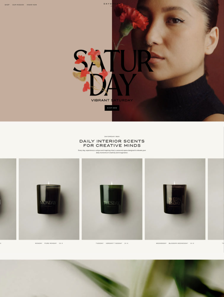 Daydream 1820 Landing Page Example