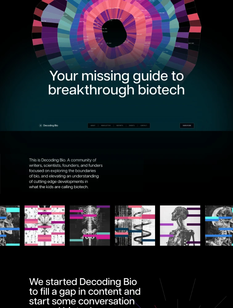 Decoding Bio website design - Lapa Ninja