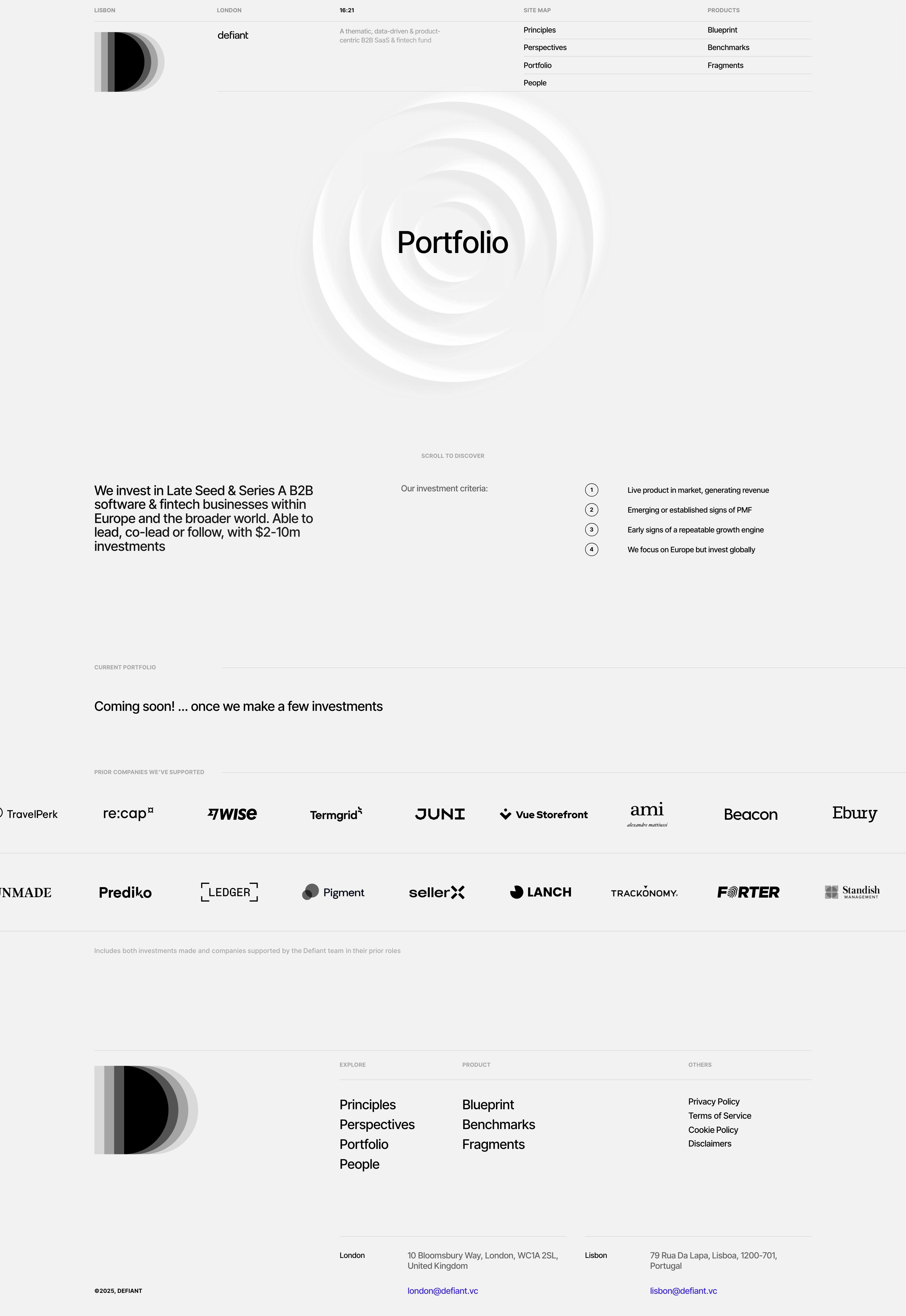 Defiant - Portfolio Example