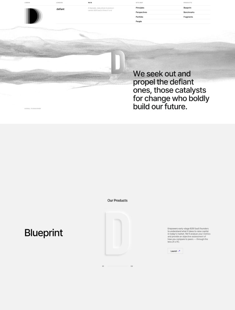 Defiant Landing Page Example