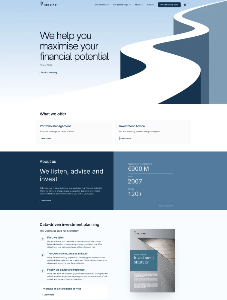 Delcap Landing Page Example