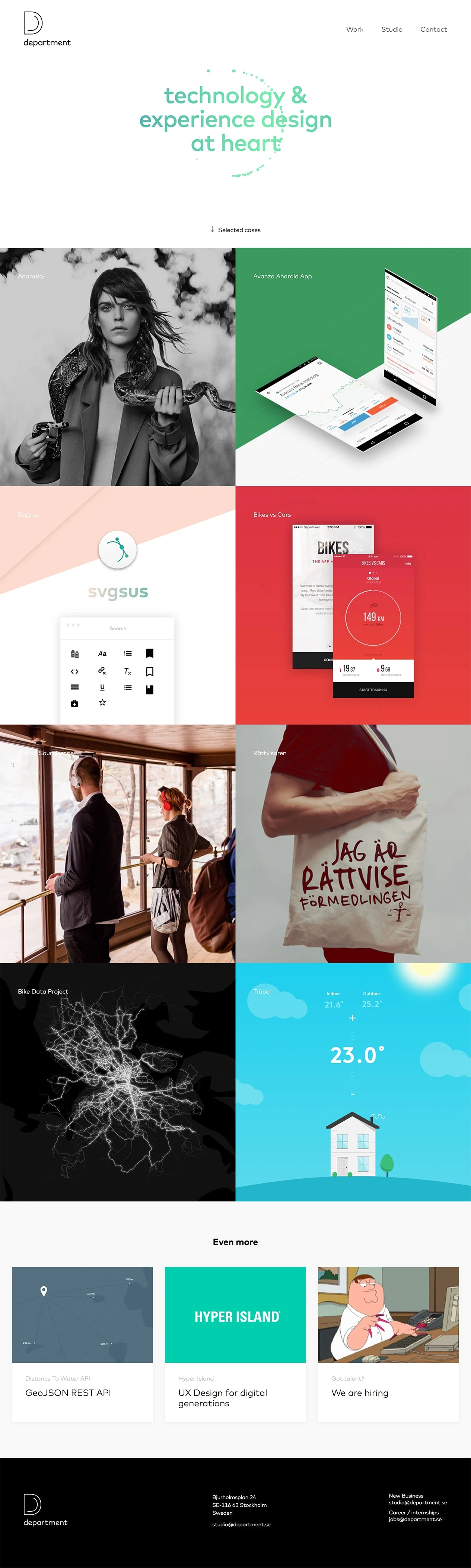 Department website design - Lapa Ninja