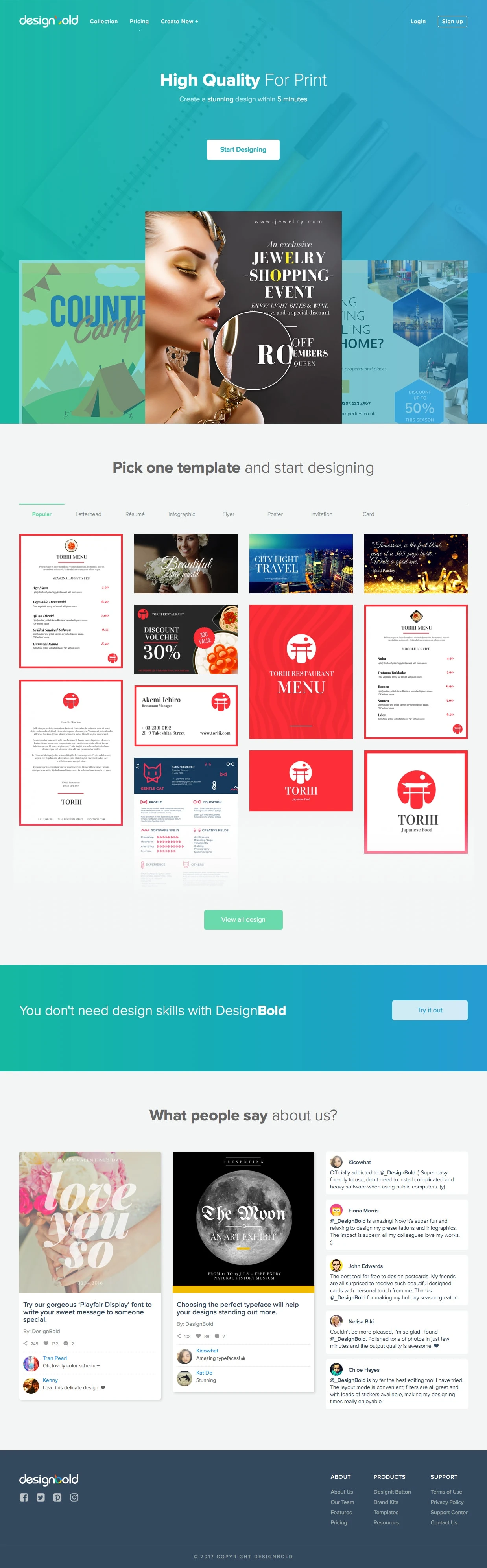 DesignBold Landing Page Example: Amazing Photo Editor and Designer Studio at your fingertips