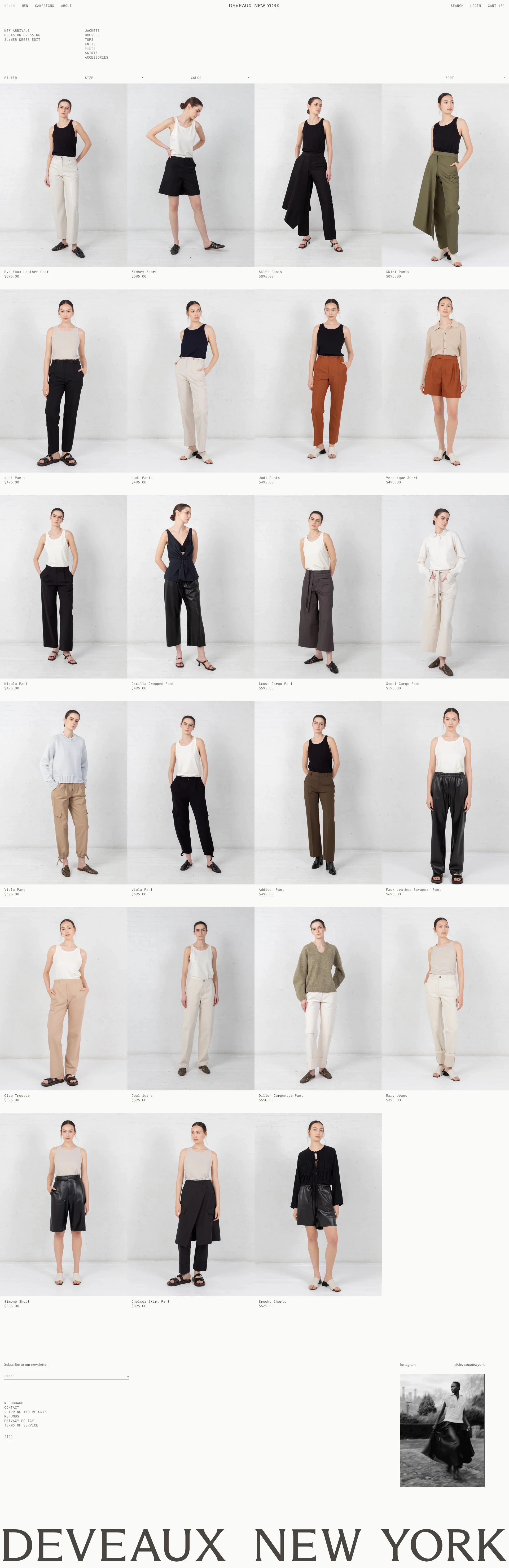 Deveaux New York Landing Page Example: Deveaux is a ready-to-wear collection based in New York City. The brand creates utilitarian staples with sensible and timeless construction. Shop ready-to-wear and accessories collections for men and women.
