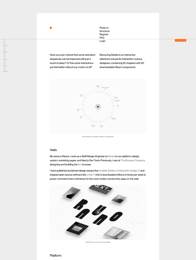 Devouring Details Landing Page Example