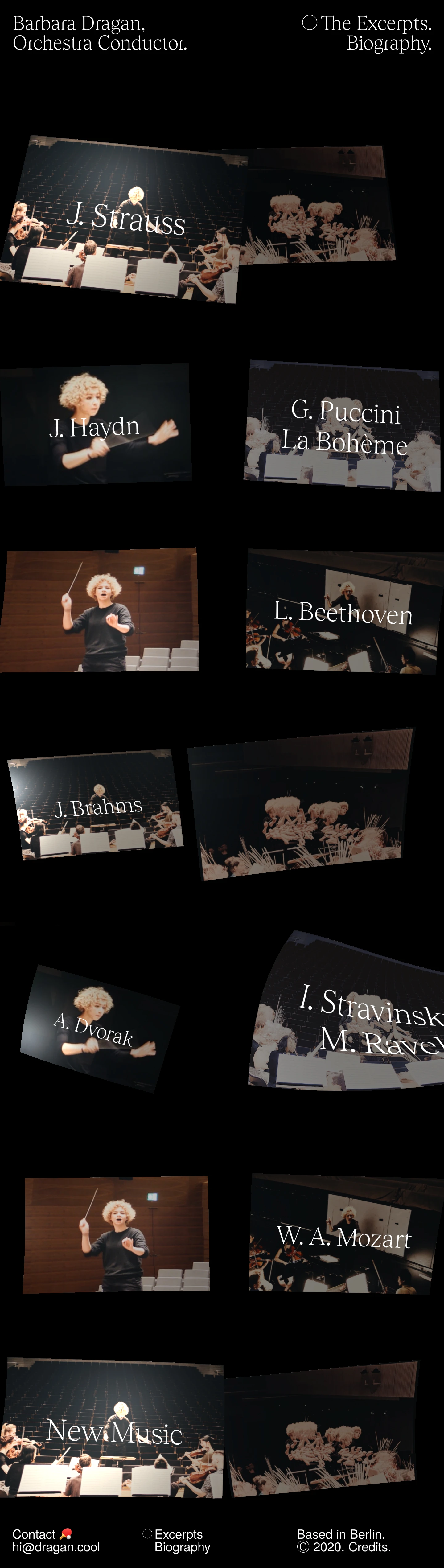 Barbara Dragan Landing Page Example: Barbara is a award recipient of the Marin Alsop Taki Concordia Conducting Fellowship and the German DAAD Scholarship. She conducted several professional orchestras such as the Magdeburgische Philharmonie, Kammerakademie Potsdam, Bochumer Symphoniker, Polish Radio Orchestra, Sinfonietta Cracovia, Festival Orchestra Wien...