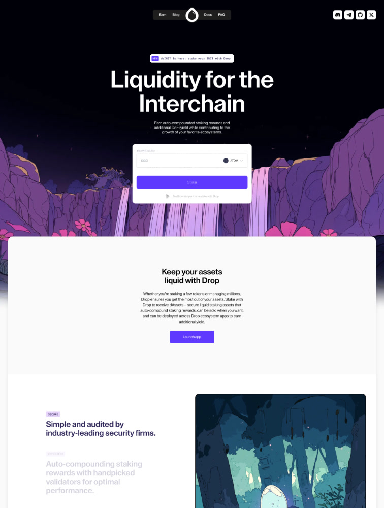 Drop Landing Page Example
