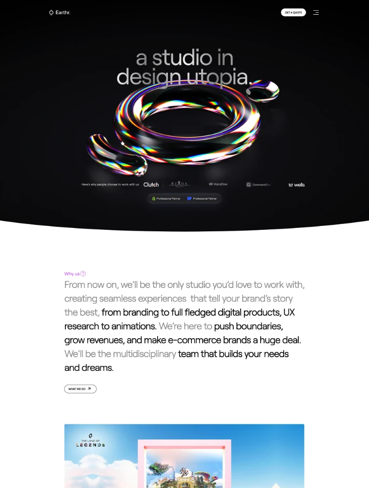 Earthr Landing Page Example