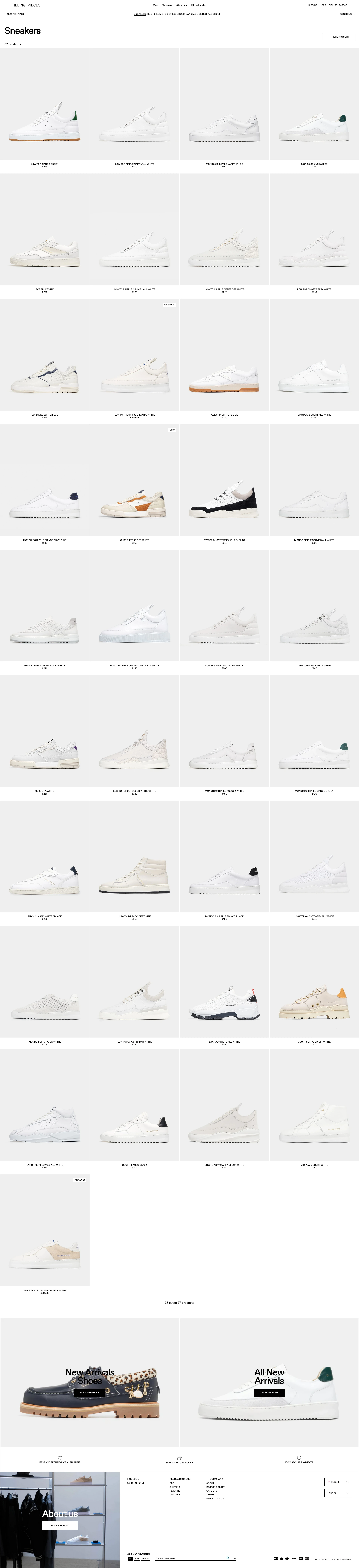 Filling Pieces Landing Page Example: Filling Pieces is an Amsterdam-based fashion brand bridging the gap between streetwear and high fashion
