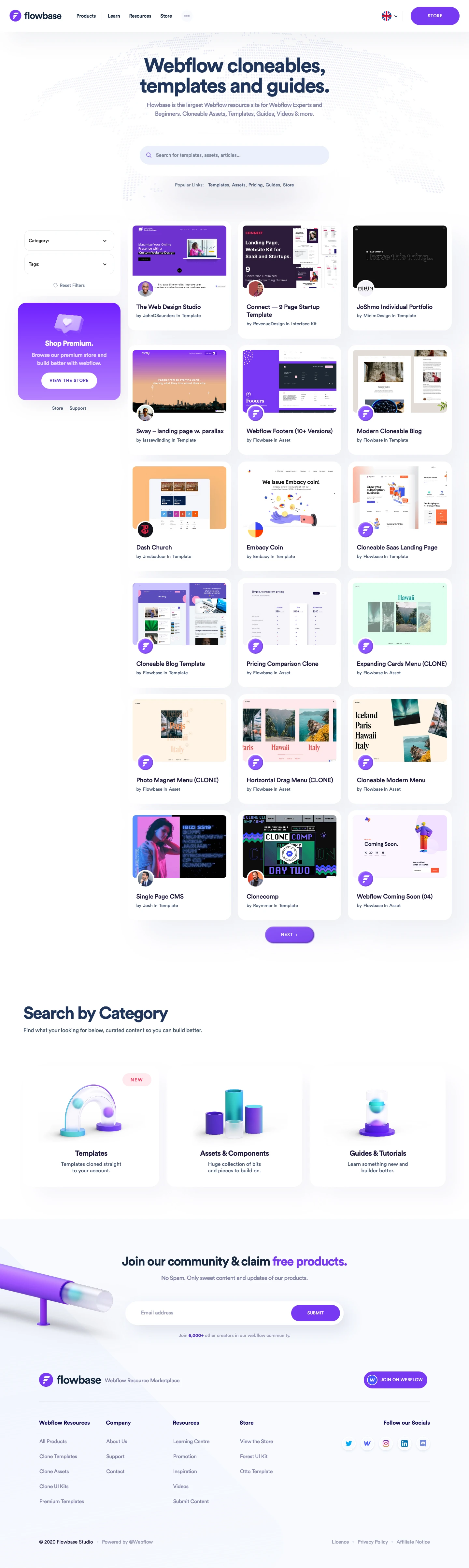 Flowbase Landing Page Example: Discover our collection of free cloneable Webflow templates, themes, assets and guides. Easily search and sort through the showcase, and build better websites faster.