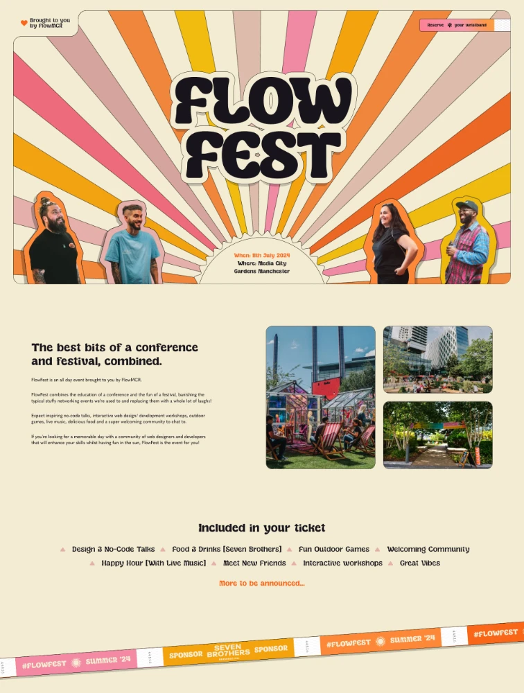 FlowFest Landing Page Example