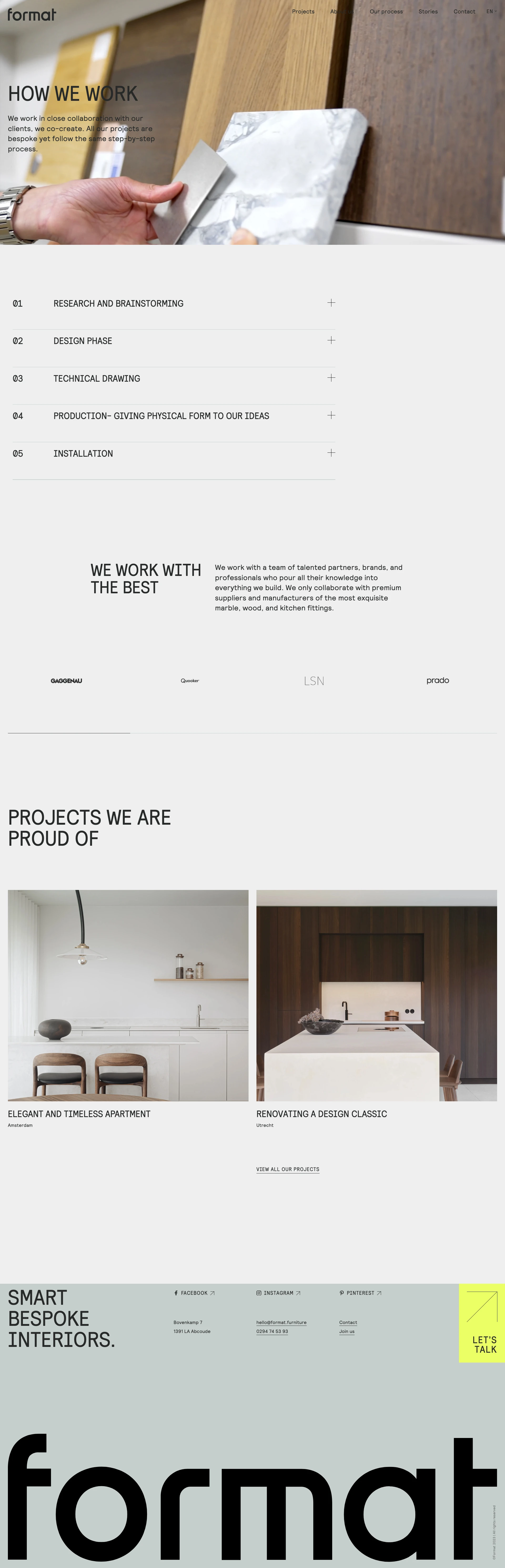 Format Furniture website design - Lapa Ninja