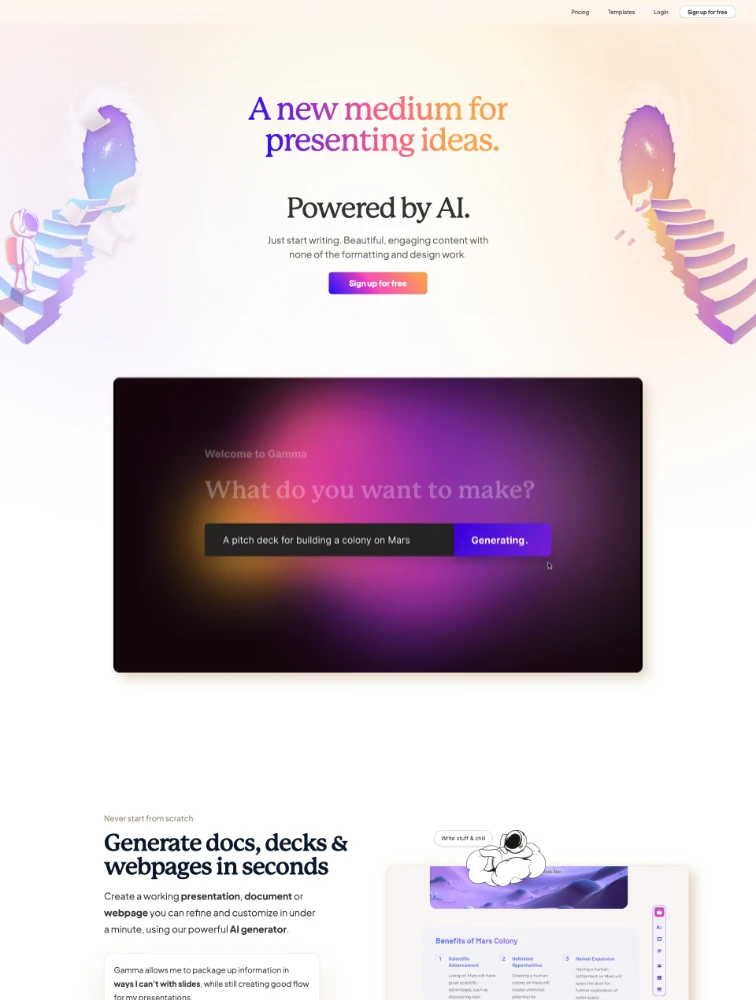 Gamma website design - Lapa Ninja