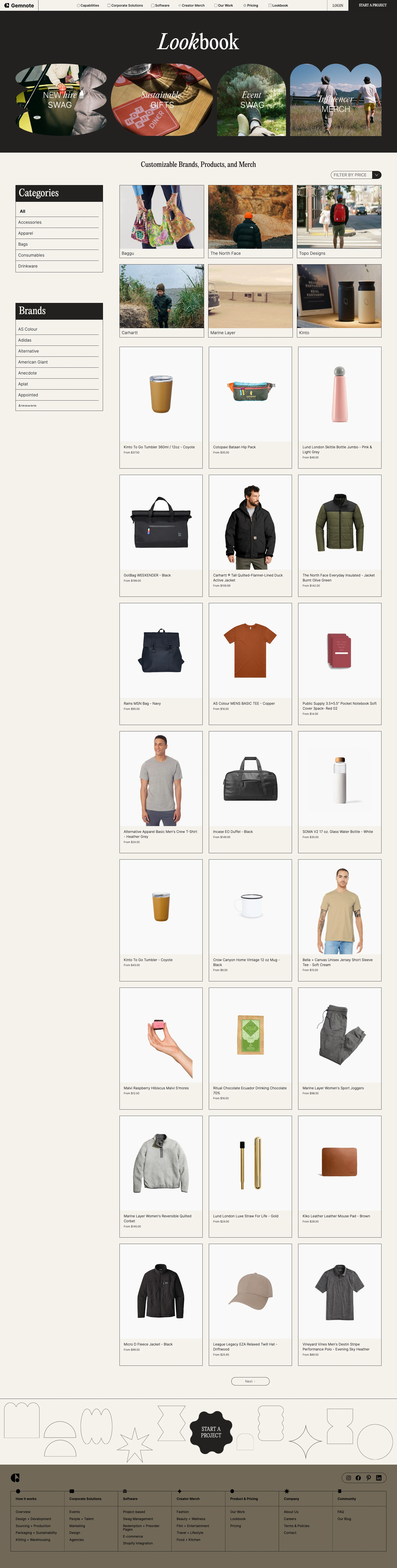 Gemnote Landing Page Example: Easiest way to order custom promotional products, branded merch and employee swag for your business. We have the best affordable premium products to bring your vision to life at the right price point.