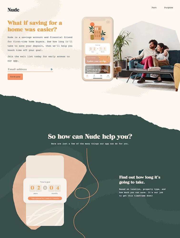 Nude website design - Lapa Ninja