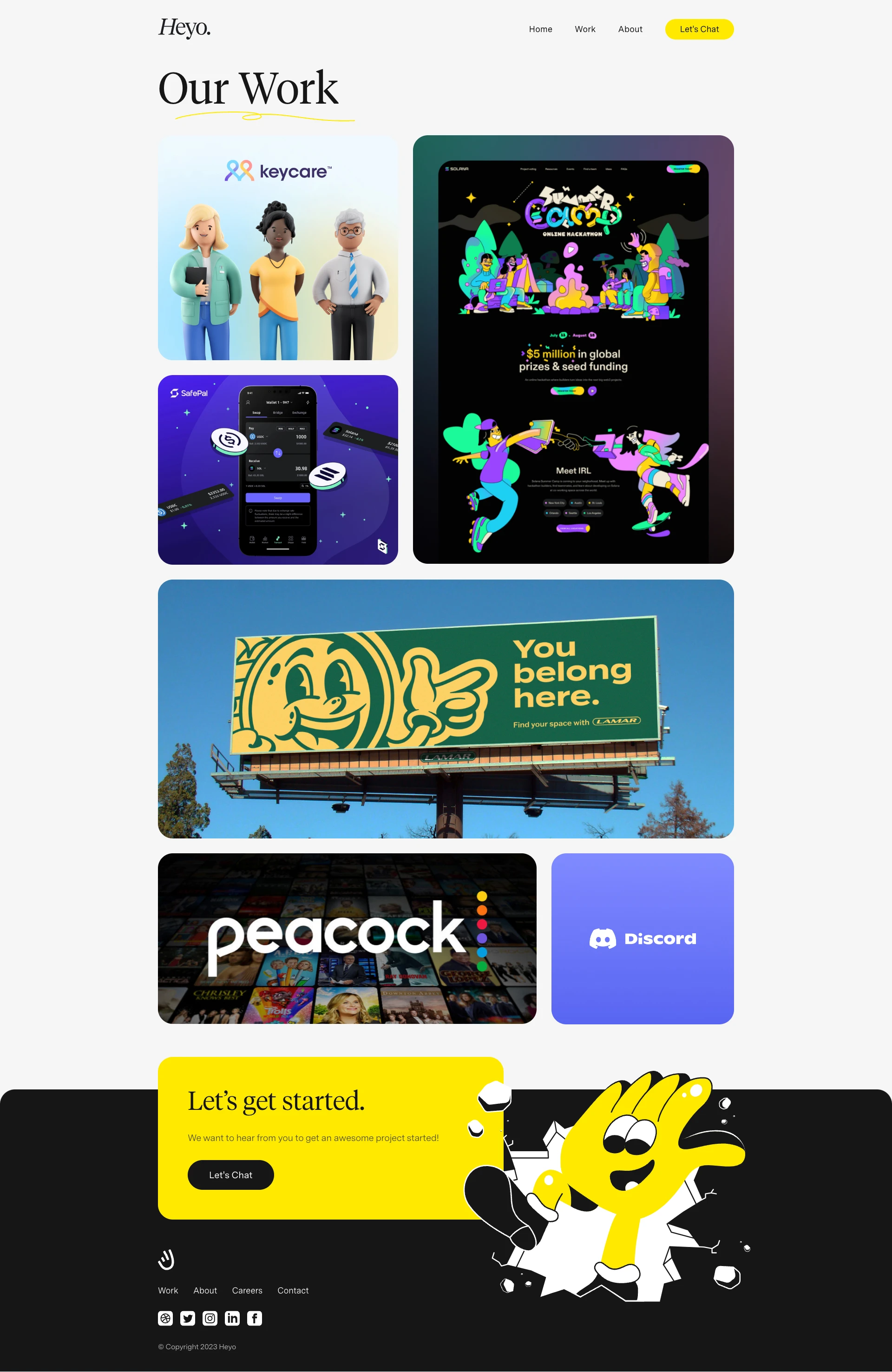 Heyo website design - Lapa Ninja